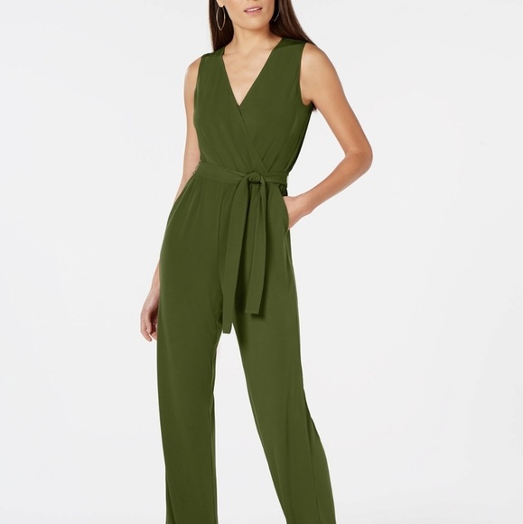 NY Collection Petite Belted Wide-Leg Jumpsuit - Picture 3 of 3